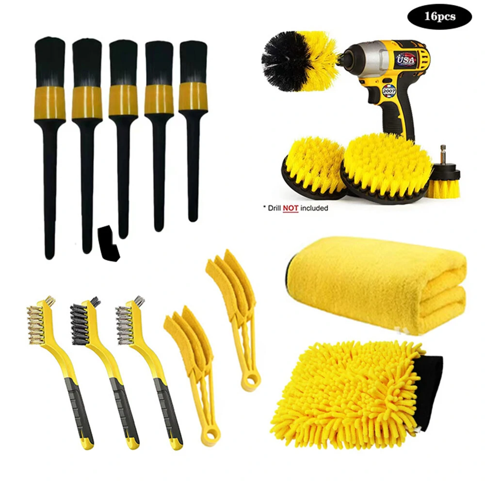 16PC/set Attachable Electric Drill Brushes for Cleaning Pool Tile Flooring Brick Ceramic Marble Grout Bathroom Car (image for) 16PC/set Attachable Electric Drill Brushes for Cleaning Pool Tile Flooring Brick Ceramic Marble Grout Bathroom Car
